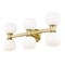 Z-Lite Artemis Vanity, 6-Light, 6.5 In.W x 25 In.L x 10.75 In.H, Modern Gold/Matte Opal 494-6V-MGLD - alternate 2